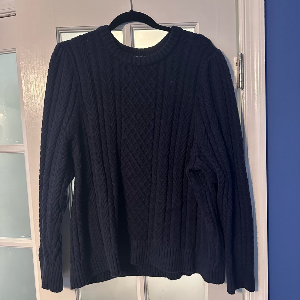 Navy Fisherman’s Sweater J Crew XXL
